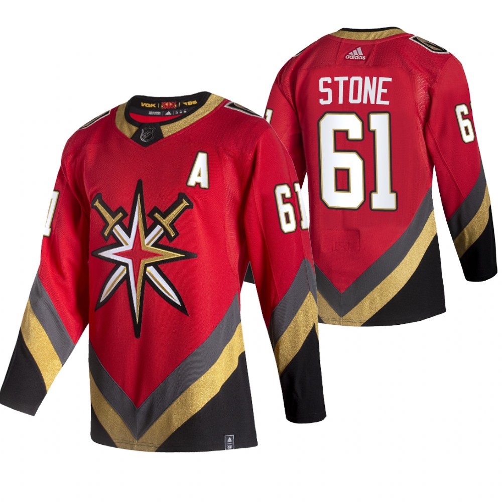 2021 Adidias Vegas Golden Knights #61 Mark Stone Red Men Reverse Retro Alternate NHL Jersey